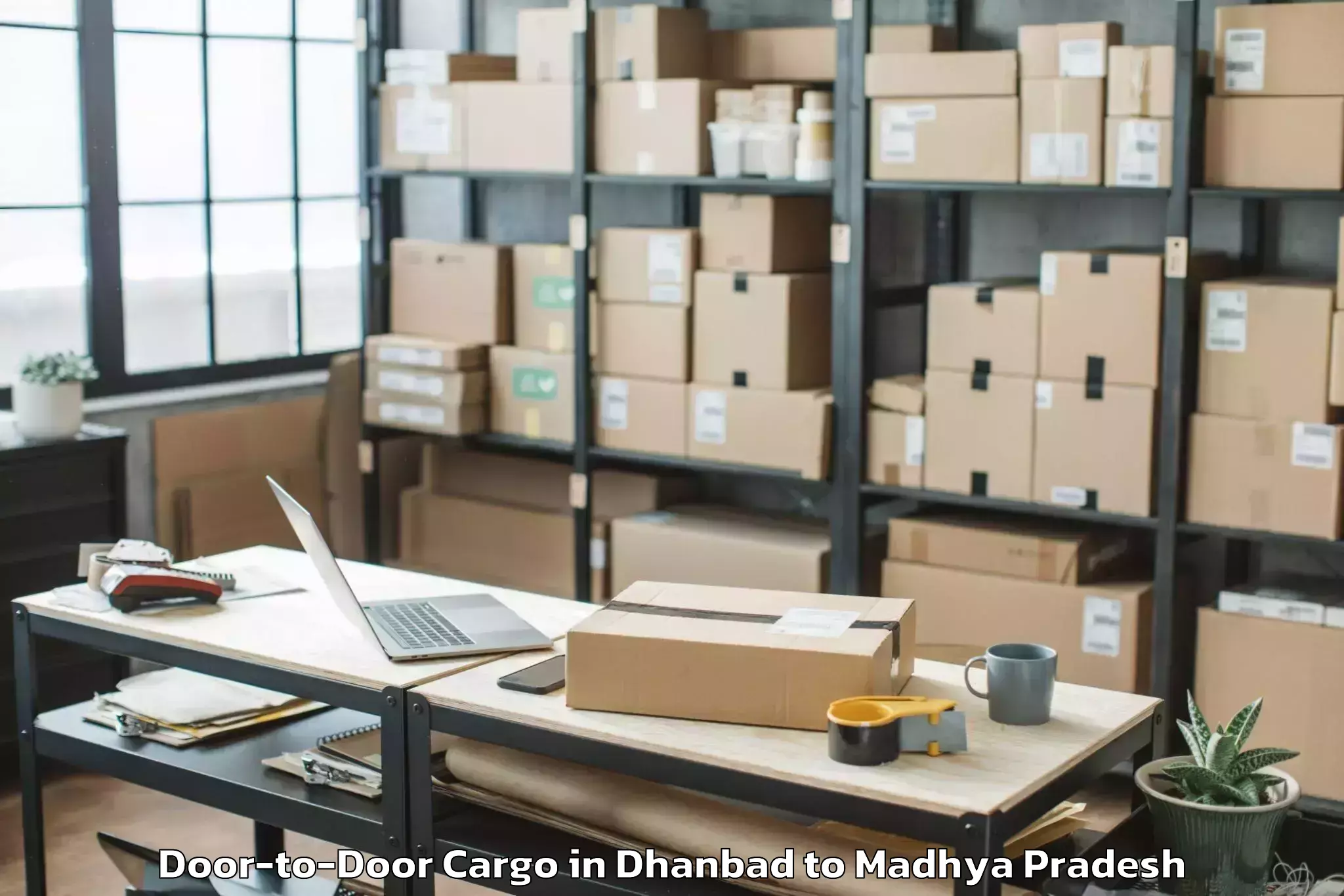 Hassle-Free Dhanbad to Rkdf University Bhopal Door To Door Cargo